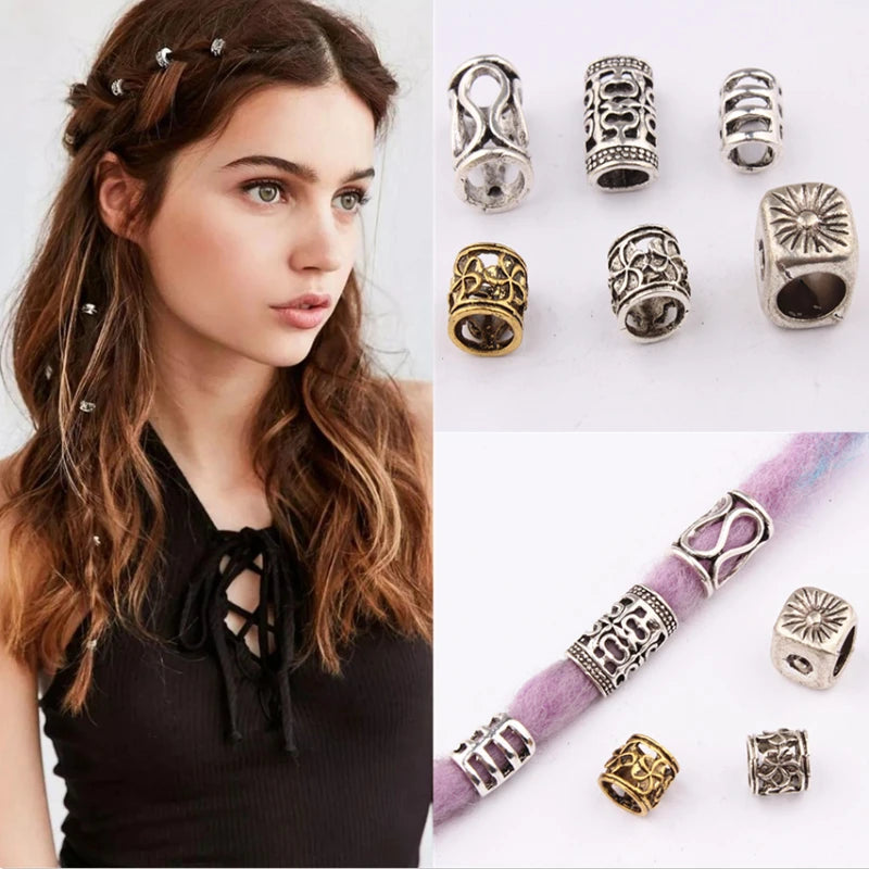 5pcs Viking Dreadlock Beads – Large Hole Braid Hair Accessories Hair Braid Beads PLUSH