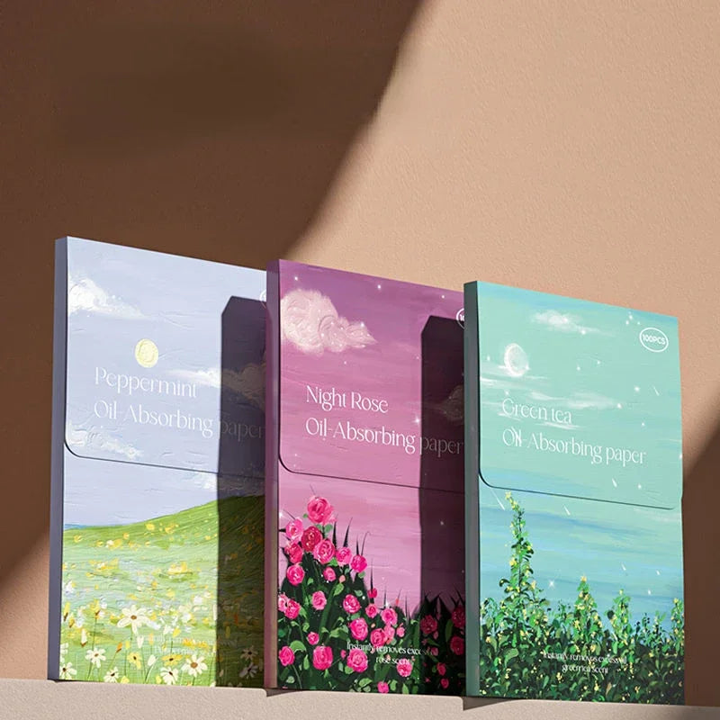 100pcs Matcha Oil Control Blotting Paper | Face Oil Sheets Face Blotting Sheets PLUSH