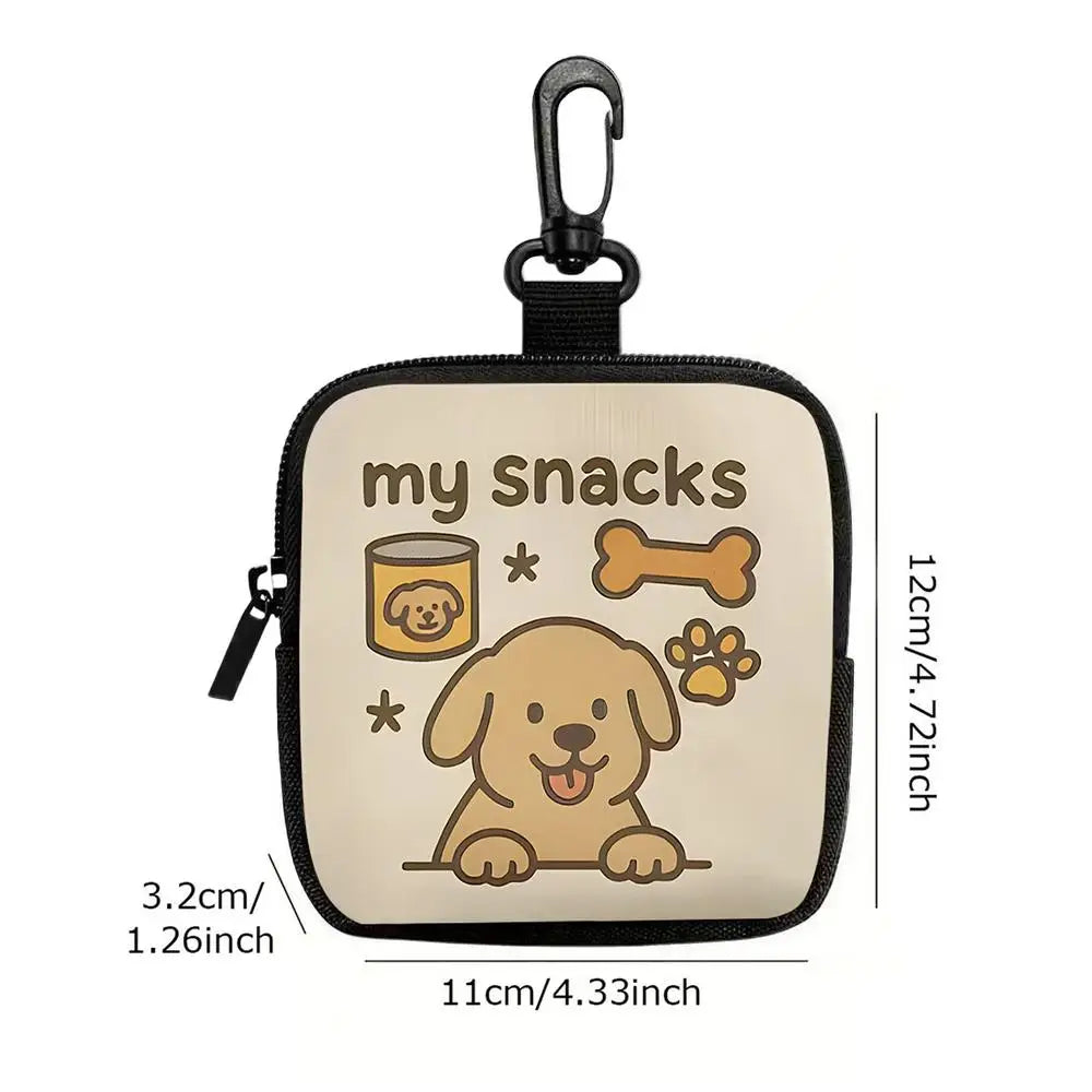 Portable Dog Treat Bag with Hook & Zipper | Training Pouch Dog Training Pouch PLUSH 1PC