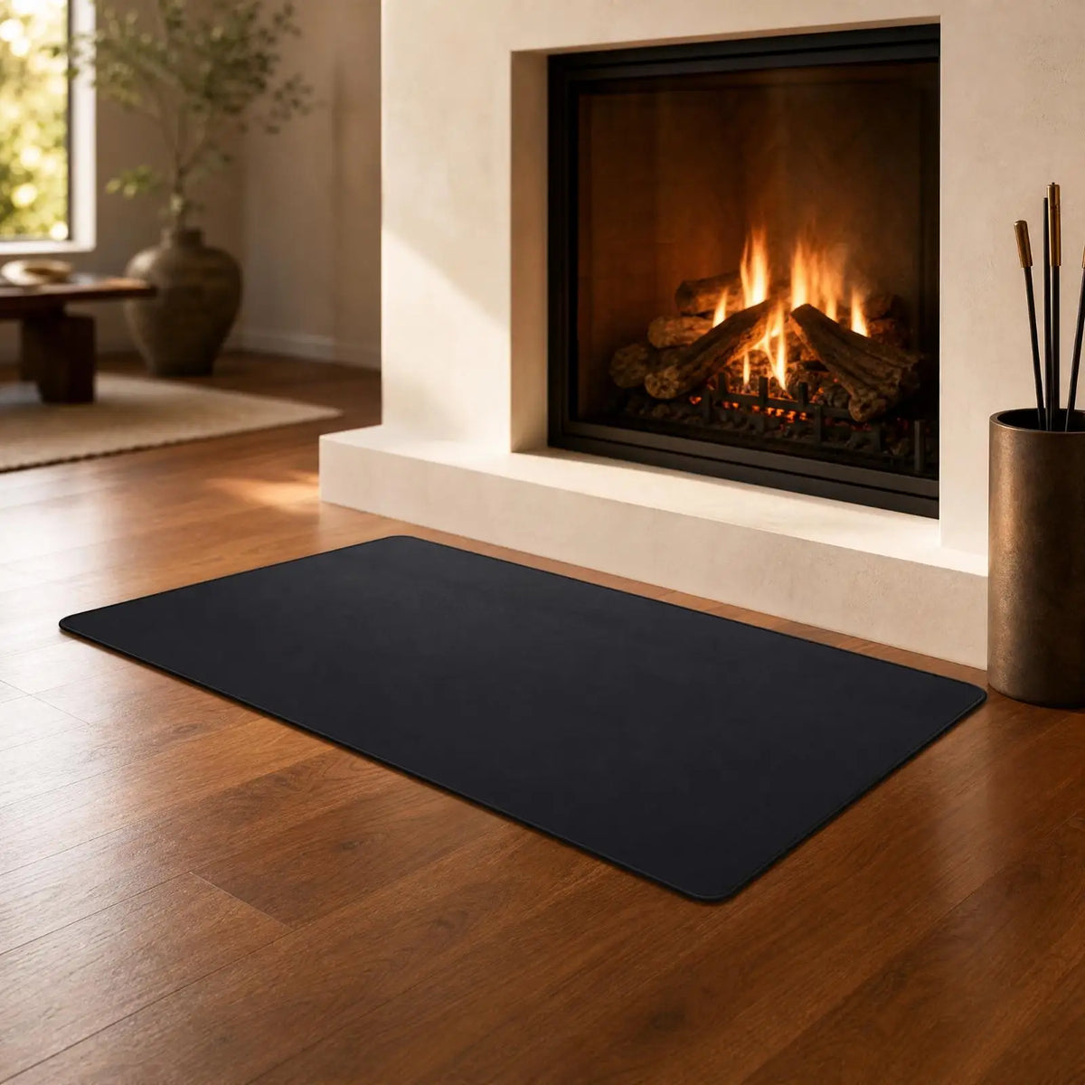 Fireplace Floor Protector Mat – Fiberglass Heat Shield Non-Slip Fireplace Floor Mat PLUSH StyleaSmall