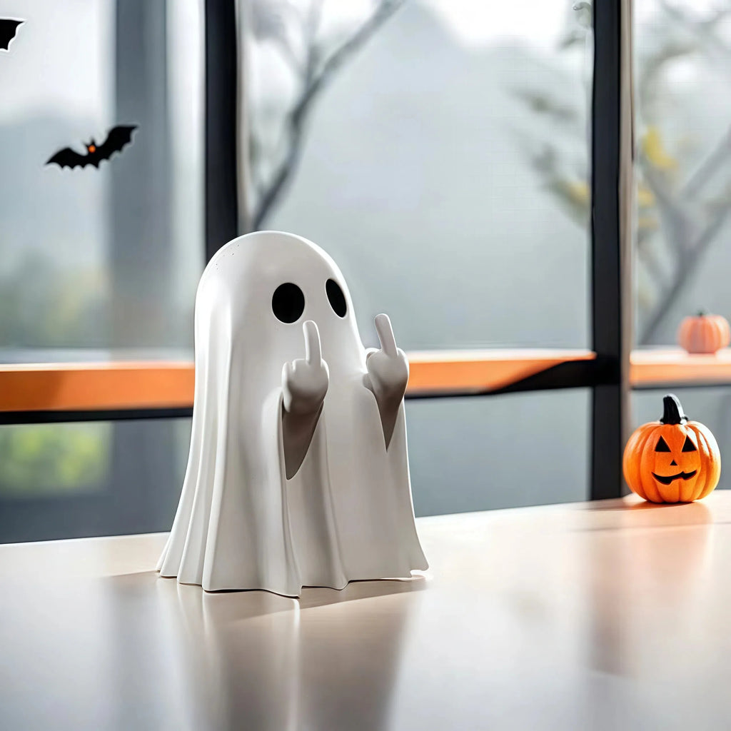 Middle Finger Ghost Statue | Halloween Figurine Decor Halloween Figurine PLUSH
