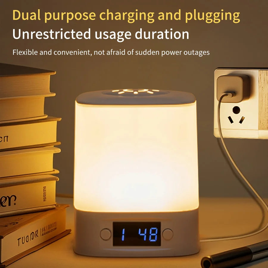 LED Night Light with Clock & Remote Control – Rechargeable LED Night Light PLUSH