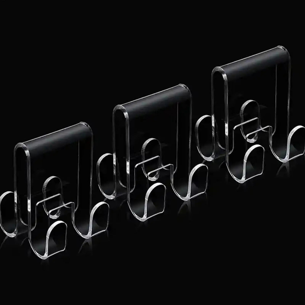 Acrylic Over Glass Door Hook – No-Drill Shower & Cabinet Hanger Over Door Hook PLUSH