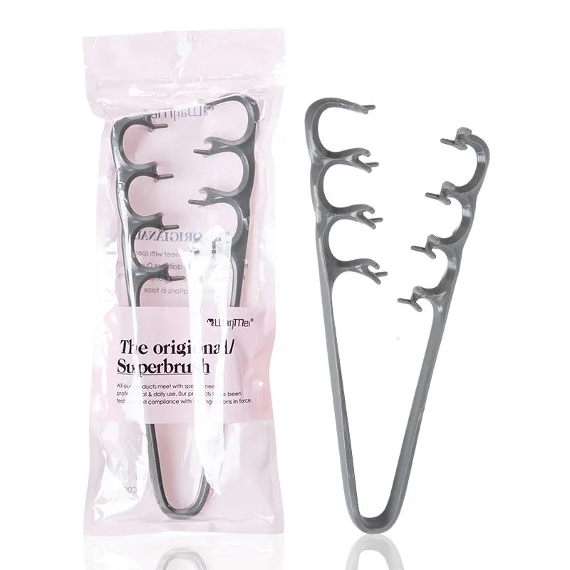Fluffy Hair Root Volumizing Styling Comb – Men & Women Hair Styling Comb PLUSH Gray opp bag