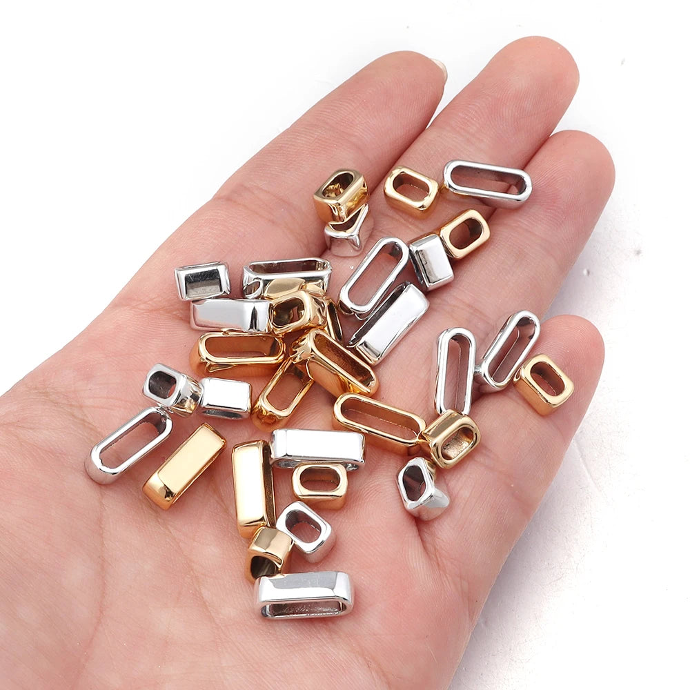 10pcs Alloy Rectangle Large Hole Spacer Beads – DIY Jewelry Jewelry Spacer Beads PLUSH