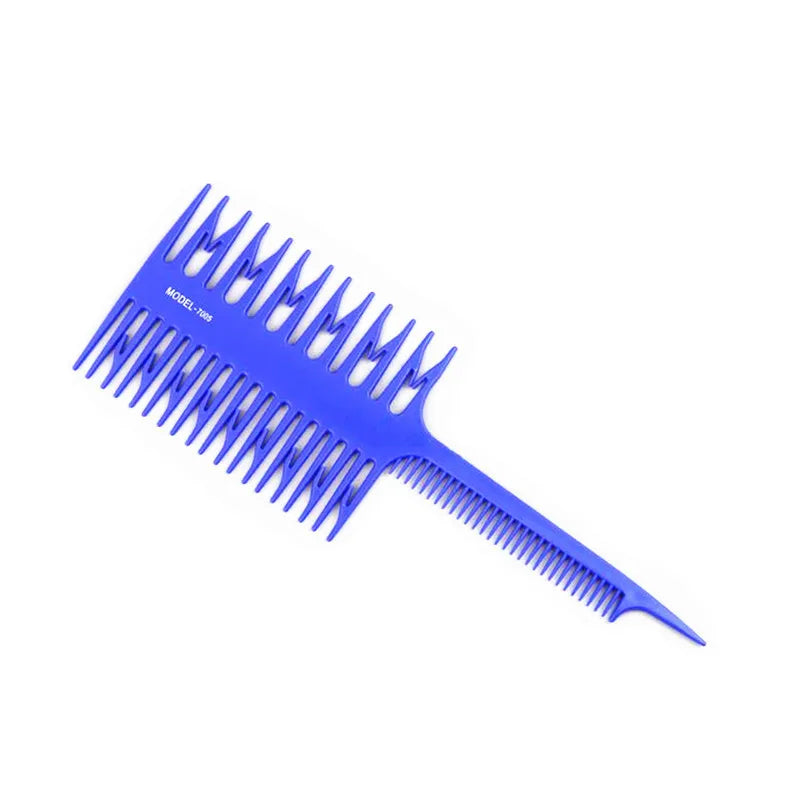 Professional Hair Dyeing Highlight Comb – Rat Tail Barber Tool Hair Dyeing Comb PLUSH Blue