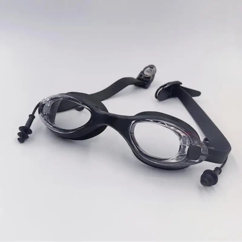 Swimming Goggles with Earplugs – Anti-Fog UV Adult Swim Swimming Goggles PLUSH A1