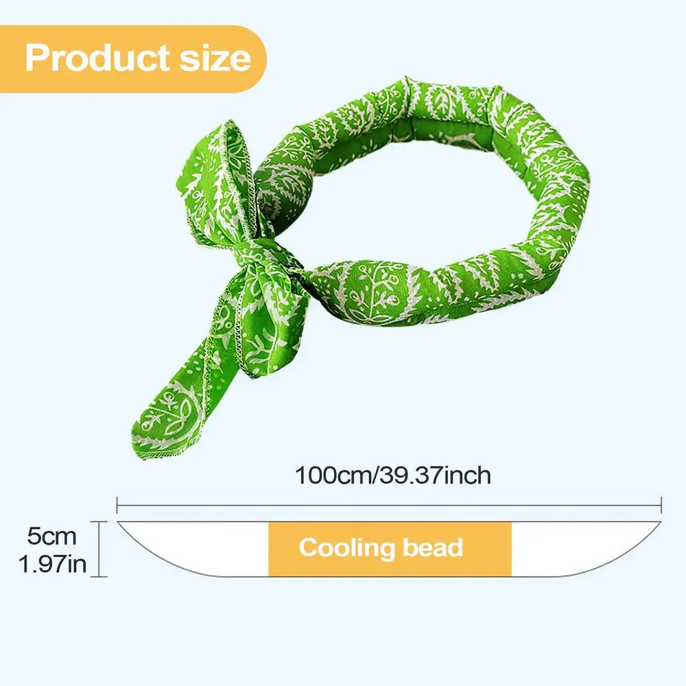Pet Cooling Bandana Scarf for Dogs & Cats – Reusable Pet Cooling Bandana PLUSH Green