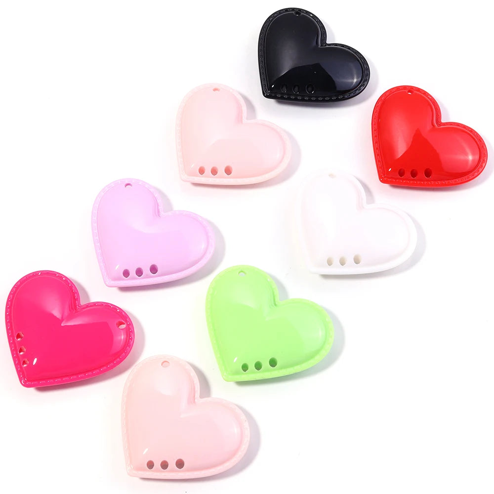 2pcs Large Acrylic Heart Pendant Charms – DIY Jewelry Making Jewelry Charms PLUSH