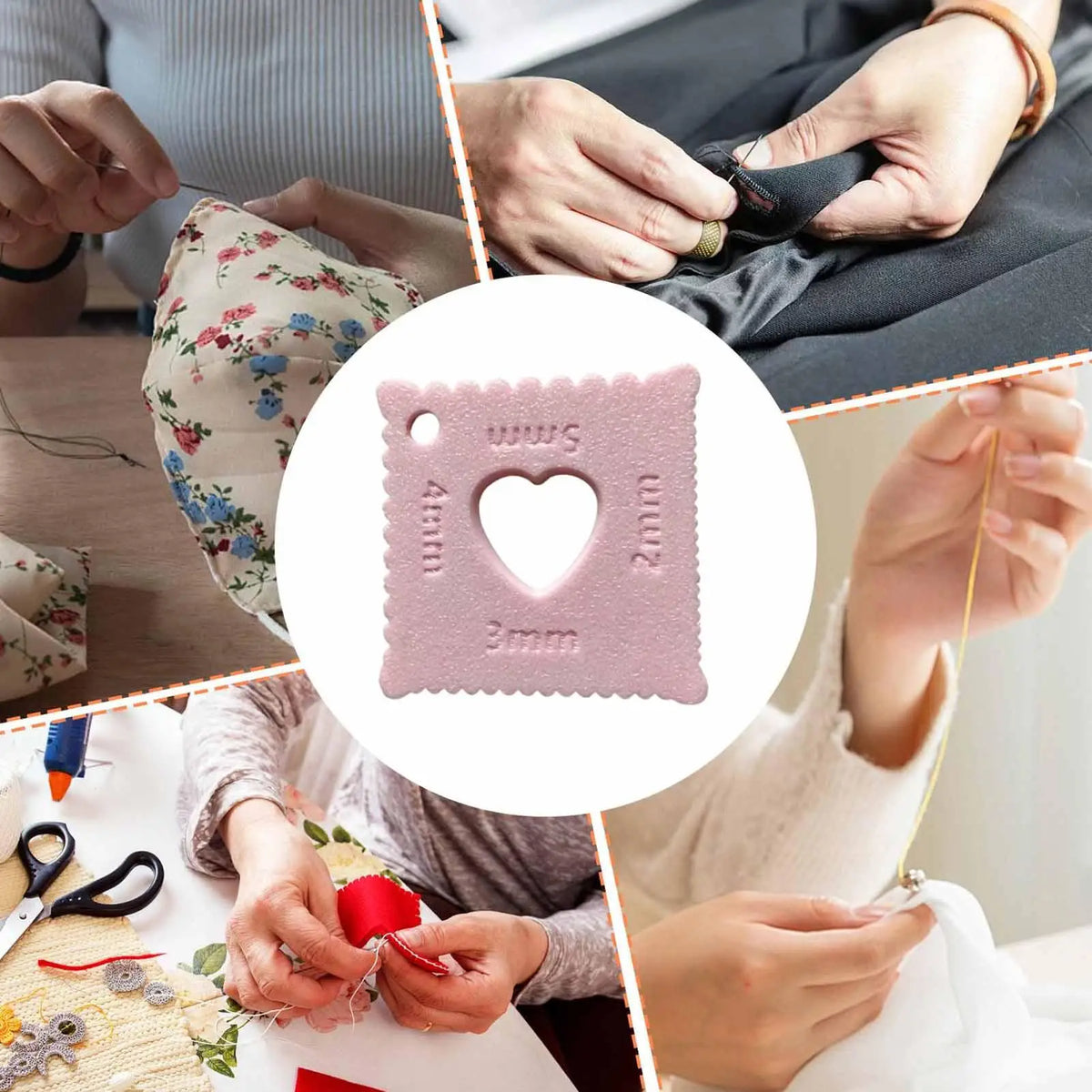 Sewing Stitch Spacing Ruler 2-5mm – Leather Craft Template Guide Sewing Spacing Ruler PLUSH