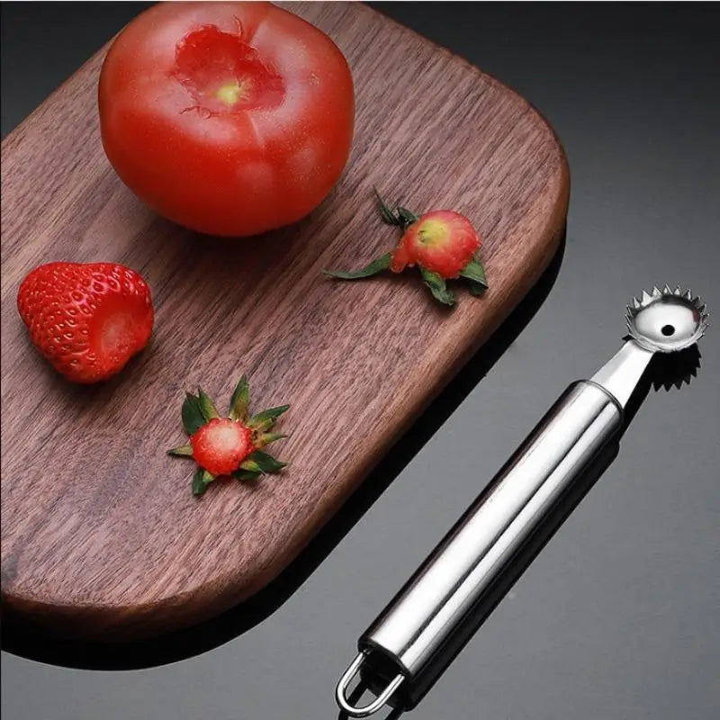 Stainless Steel Fruit Huller & Stem Remover | Strawberry Tomato Fruit Huller Tool PLUSH