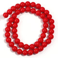 Red Coral Stone Round Spacer Beads 4–12mm | DIY Jewelry Stone Spacer Beads PLUSH 8mm hole1.2mm 45pcs