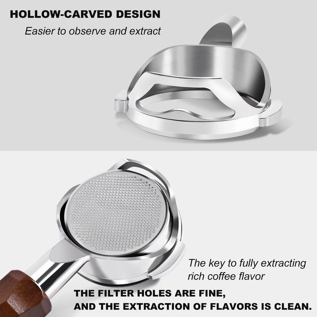 54mm Bottomless Portafilter for Breville 870 878 880 – Steel Espresso Portafilter PLUSH