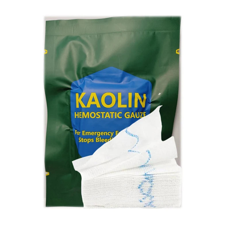 Kaolin Z-Fold Hemostatic Gauze – Tactical First Aid Dressing Hemostatic Gauze Dressing PLUSH