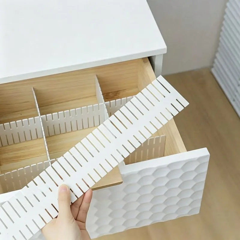 White Drawer Divider Partitions 4/8/12pcs – DIY Organizer Drawer Organizer PLUSH