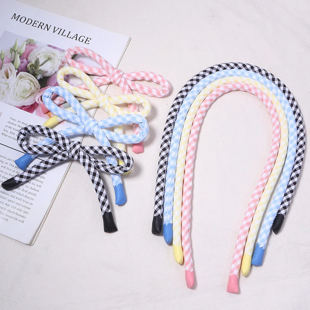 2pcs Plaid Cotton Cord Rope 55cm – DIY Bows & Jewelry Making Craft Cord Rope PLUSH