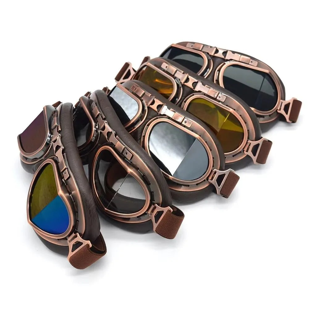 Retro Motorcycle Goggles – Windproof, Dustproof & UV Shield Motorcycle Goggles PLUSH