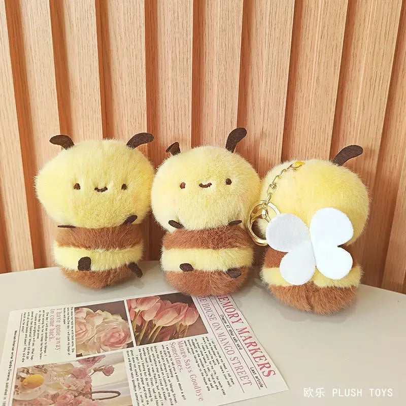 Cute Bee Plush Keychain 4" Soft Bag Charm Pendant Plush Keychain Charm PLUSH