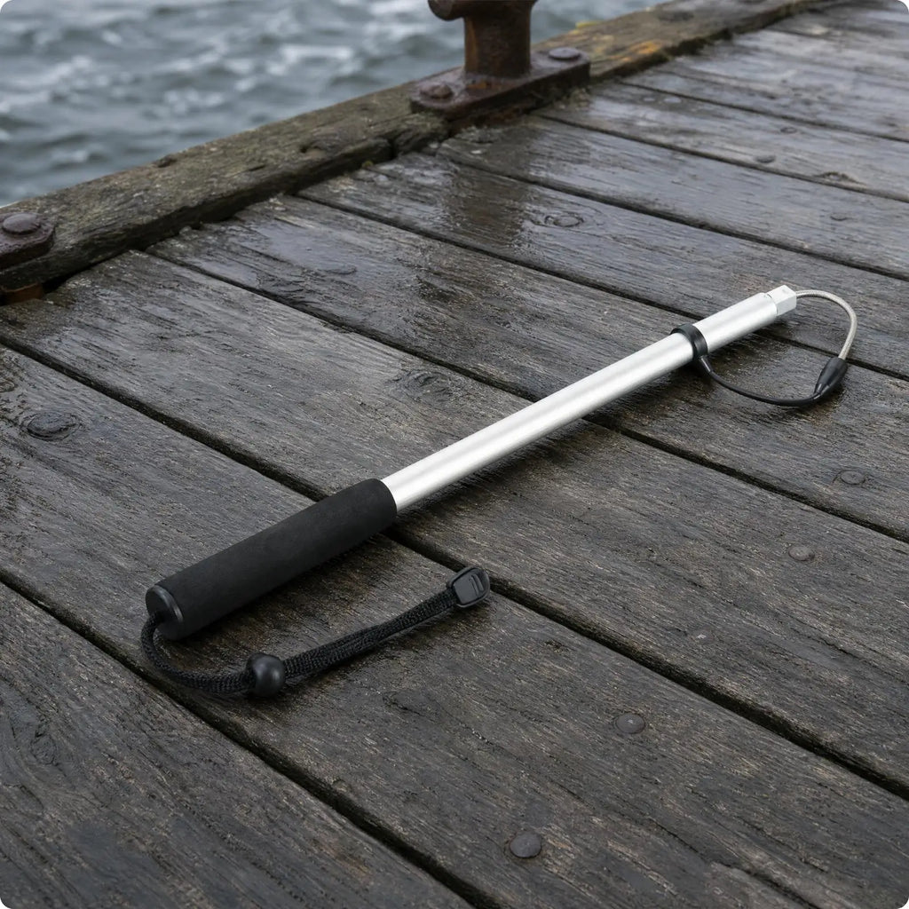 Telescopic Aluminum Alloy Fishing Gaff – Portable Fish Hook Fishing Gaff Tool PLUSH White