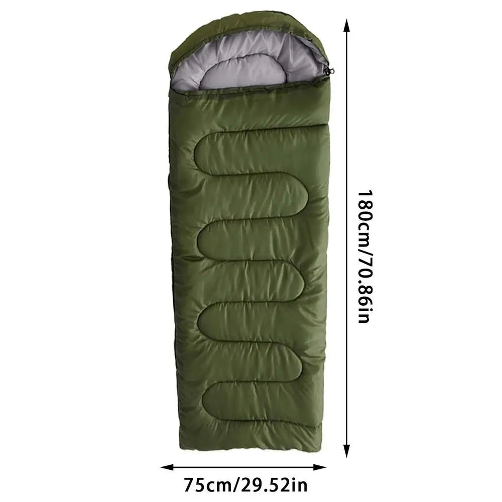 4-Season Waterproof Camping Sleeping Bag | Warm & Portable Camping Sleeping Bag PLUSH Green