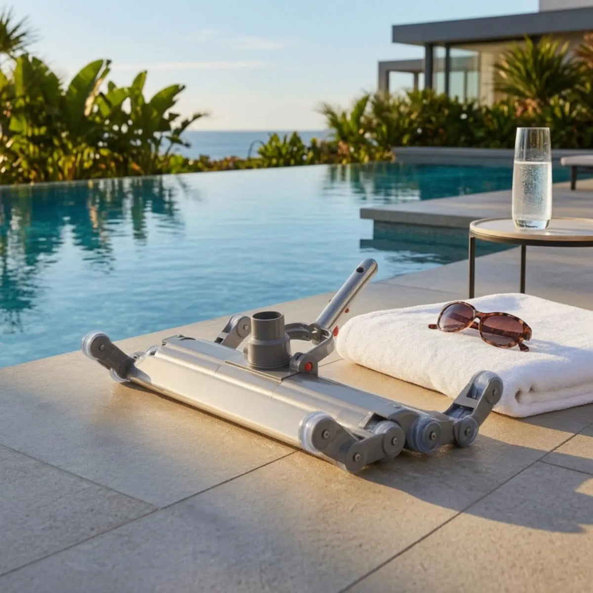 Tooyful Aluminum Pool Vacuum Head with Guide Wheels | Heavy Duty Pool Vacuum Head PLUSH
