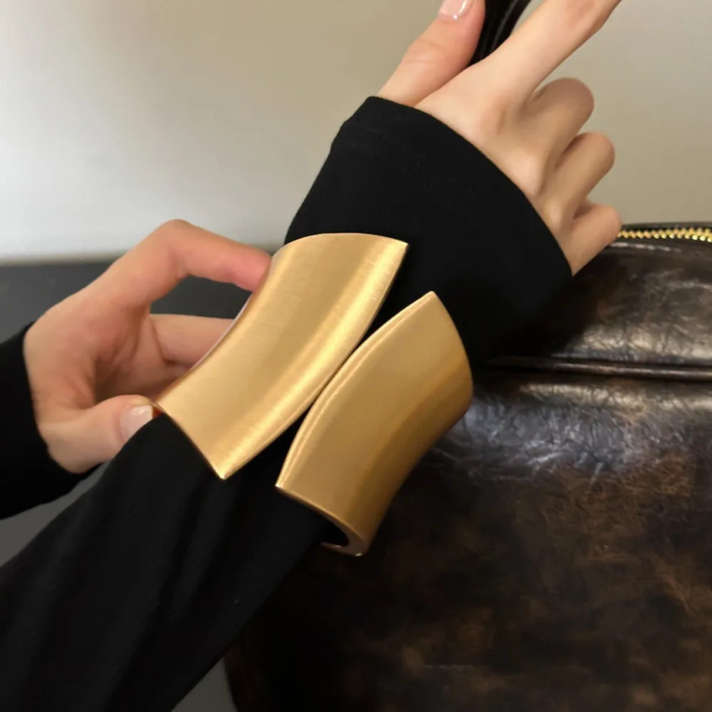 Chunky Wide Open Cuff Bangle – Goth Punk Metal Bracelet Cuff Bangle Bracelet PLUSH