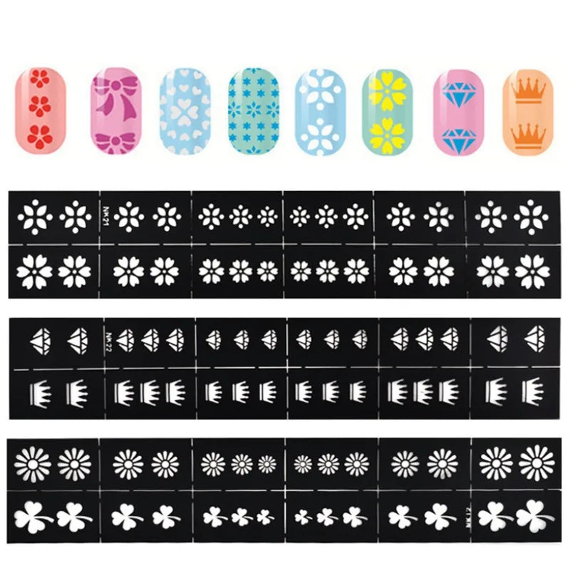 Nail Art Stencils – French Manicure Spray Template 3D Nail Art Stencils PLUSH