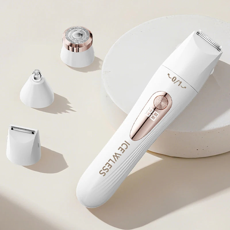 Women's 3-in-1 Electric Shaver USB Rechargeable LCD Display Women's Electric Shaver PLUSH
