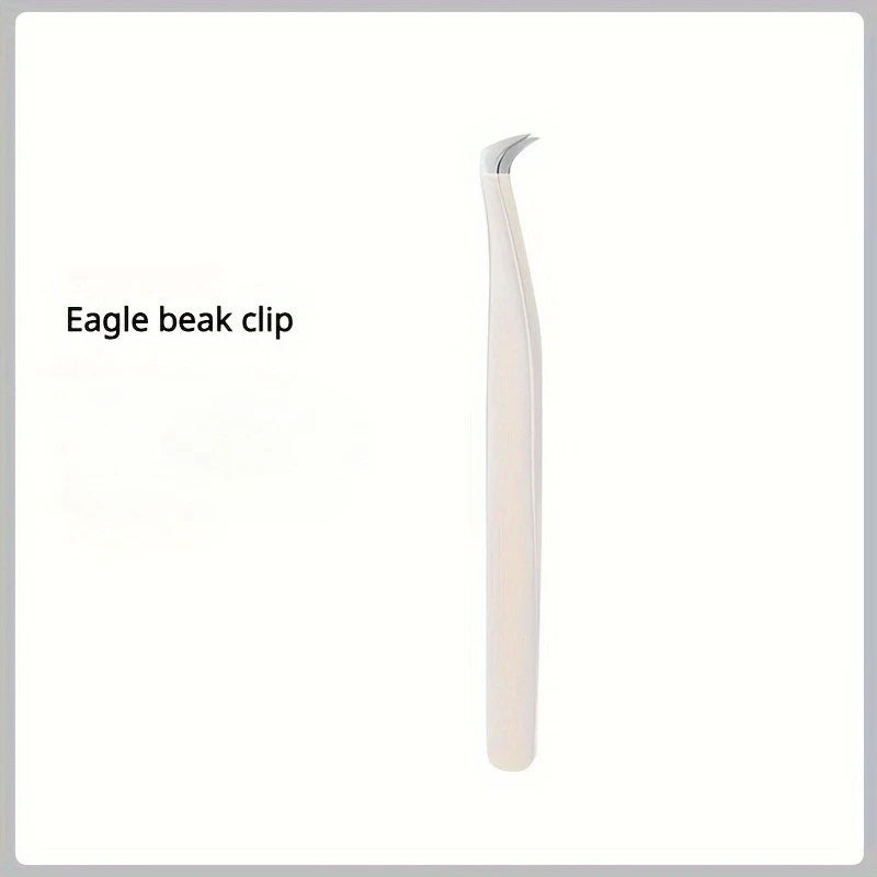 Ouriner Precision Eyelash & Brow Tweezers – Stainless Steel Eyelash Tweezers PLUSH Eagle beak Clip