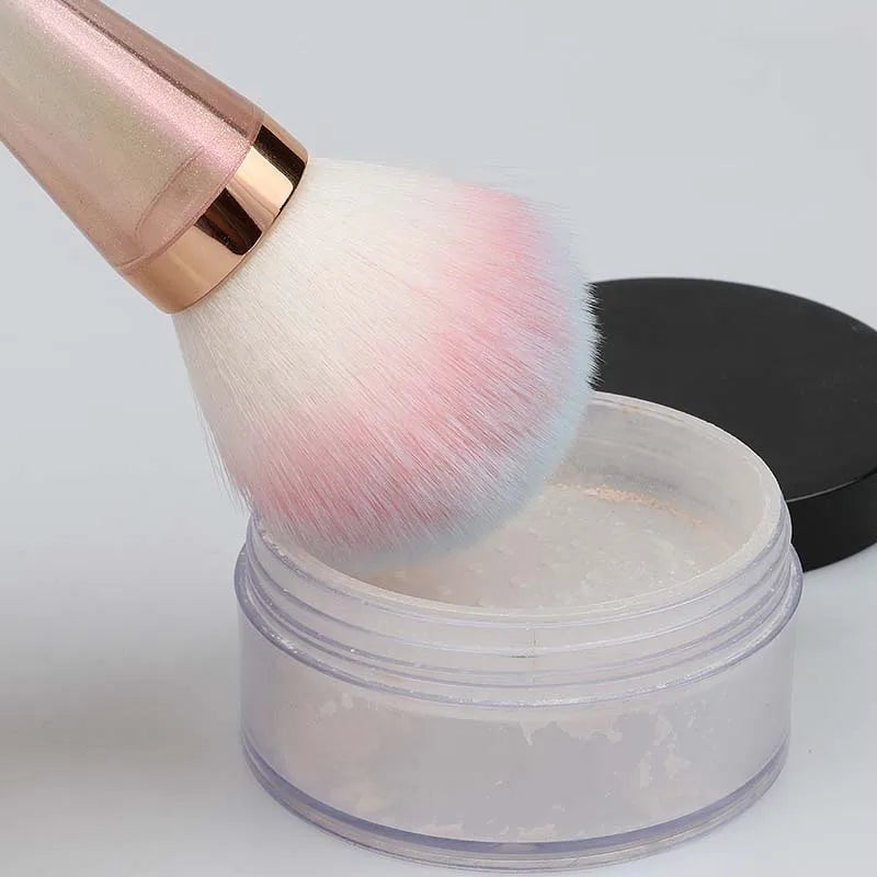Iridescent Pink Makeup Brush – Powder, Blush & Highlighter Makeup Brush PLUSH