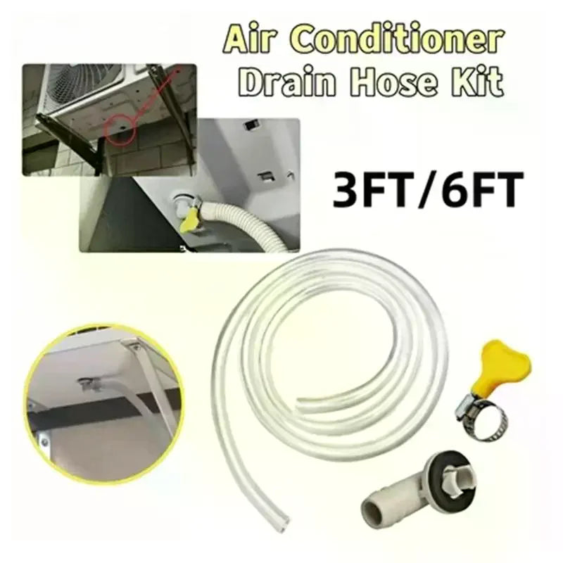 Portable AC Drain Hose Kit 3FT & 6FT | Air Conditioner Drain AC Drain Hose Kit PLUSH