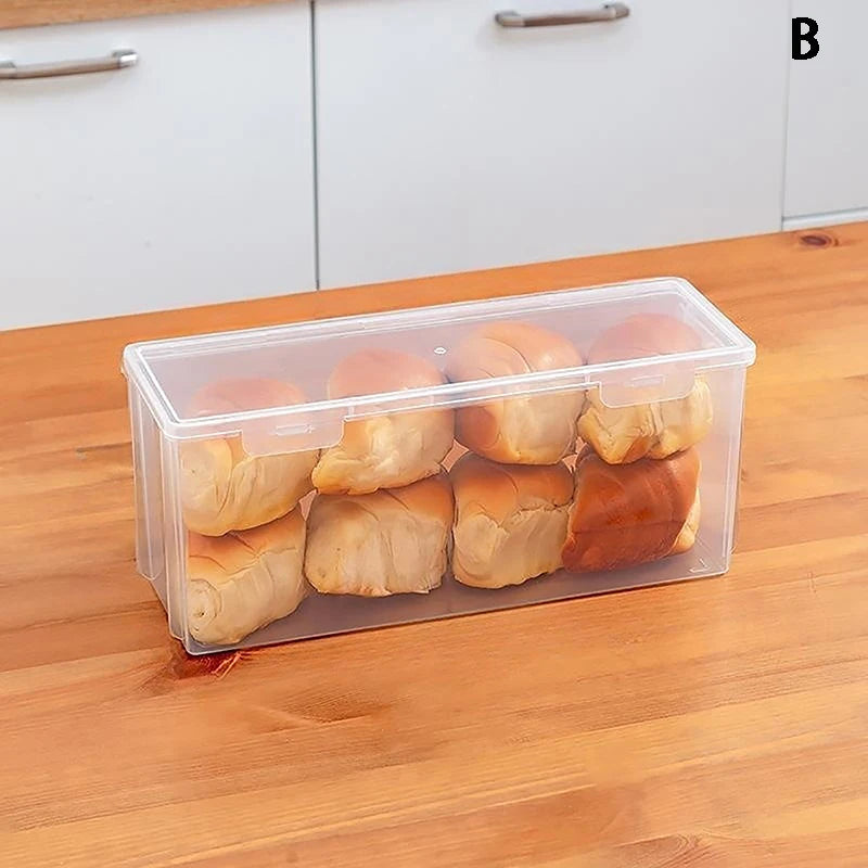 Airtight Bread Box – Clear Plastic Bread Storage Container Bread Storage Box PLUSH B