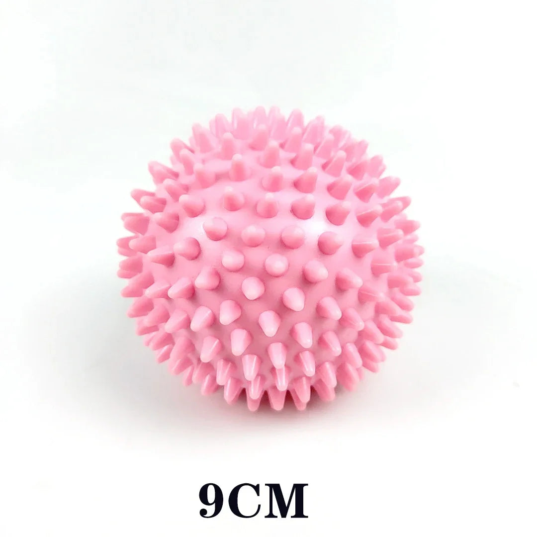 PVC Spiked Massage Ball – Trigger Point Fitness 7cm & 9cm Spiked Massage Ball PLUSH Pink-9CM