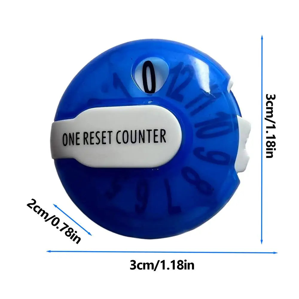 Golf Score Counter Mini Stroke Clicker & Tally Tracker Golf Stroke Counter PLUSH Blue