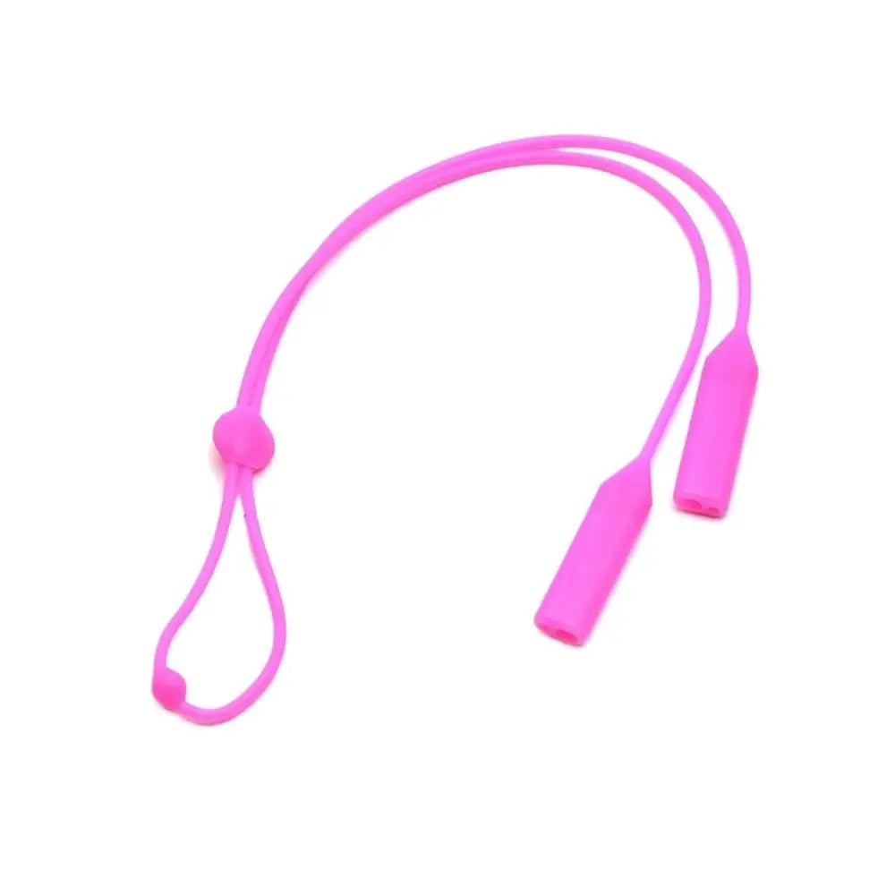 Silicone Glasses Strap Lanyard – Kids & Adults Eyewear Cord Eyewear Strap PLUSH rose red