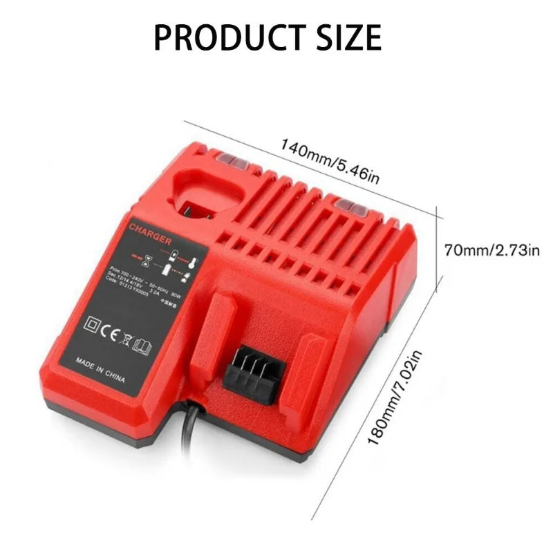 ZWINCKY Milwaukee 12V 14.4V 18V Li-ion Battery Charger Battery Charger PLUSH
