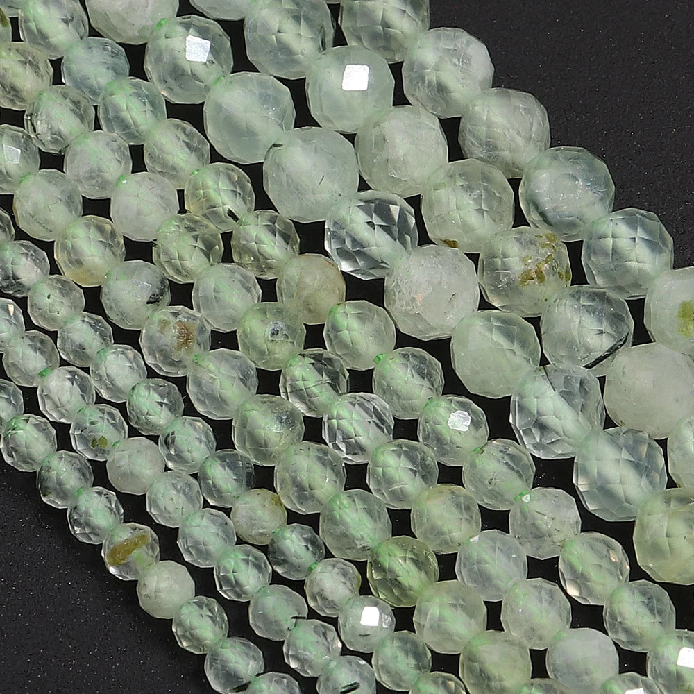 Prehnite Faceted Natural Stone Beads 2/3/4mm – DIY Jewelry Natural Stone Beads PLUSH