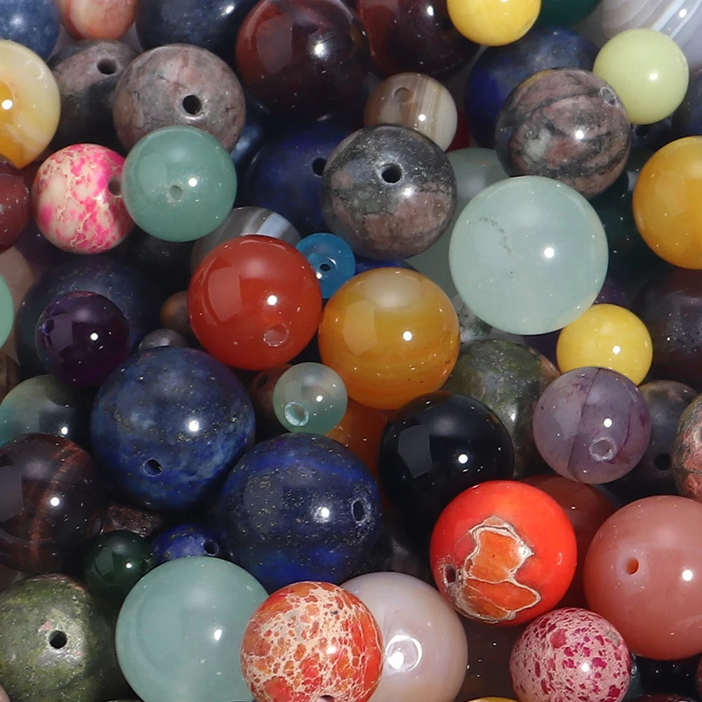 Colorful Mixed Crystal Glass Round Spacer Beads – DIY Jewelry Glass Spacer Beads PLUSH