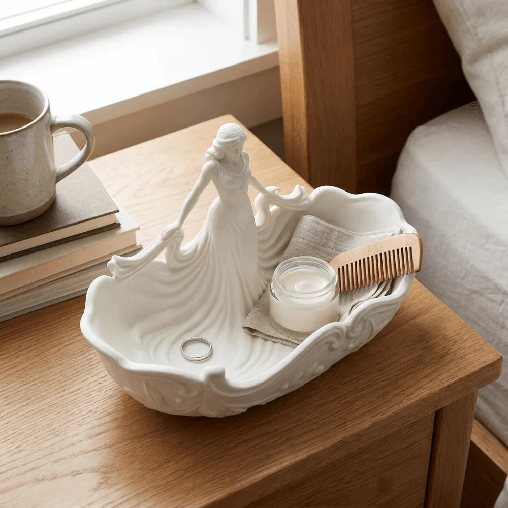 Statue-Shaped Jewelry Storage Tray | Elegant Desktop Organizer Jewelry Storage Tray PLUSH