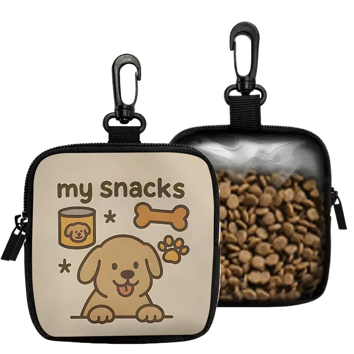 Portable Dog Treat Bag with Hook & Zipper | Training Pouch Dog Training Pouch PLUSH