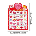 Valentine's Day Bingo Game 38pcs – Fun Set for 24 Players Holiday Card Game PLUSH 38Pcs