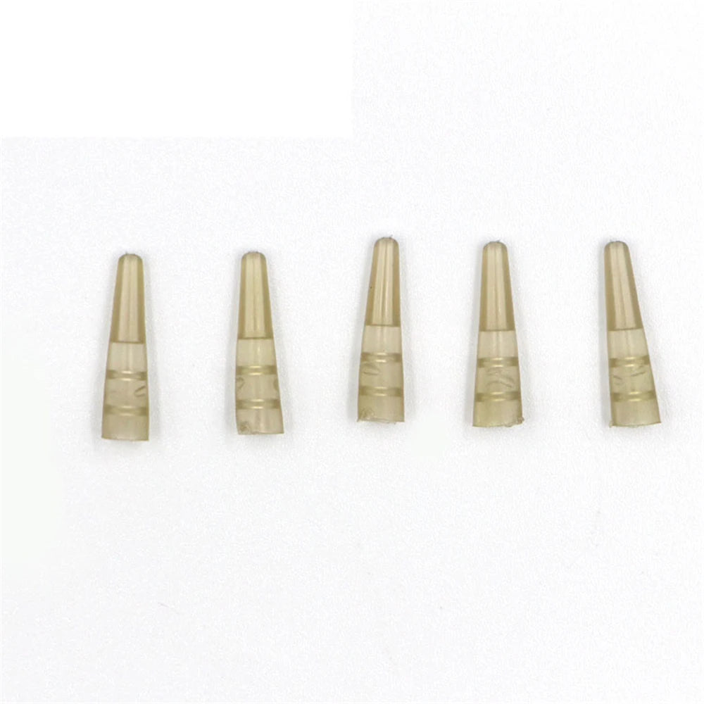 50pcs Rubber Tail Tube Rig Sleeves for Carp Fishing – Brown Fishing Rig Sleeves PLUSH