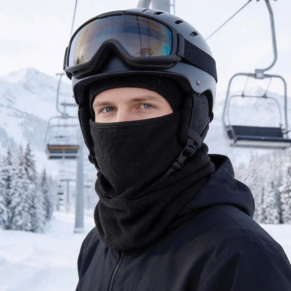 Double Layer Balaclava Ski Mask – Thermal Windproof Cap Balaclava Ski Mask PLUSH