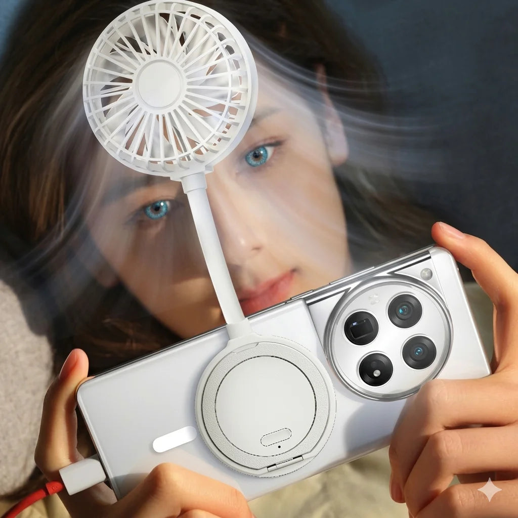 Magnetic Fan for iPhone – MagSafe Compatible Cooling Fan Magnetic Phone Fan PLUSH