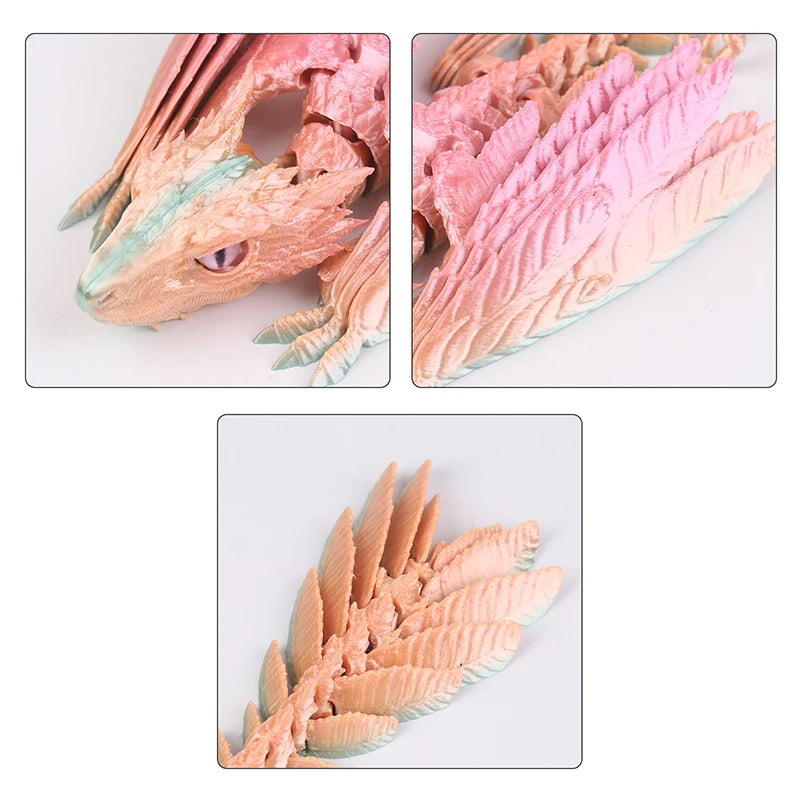 3D Printed Articulated Dragon Archaeopteryx Model Toy Articulated Model Toy PLUSH