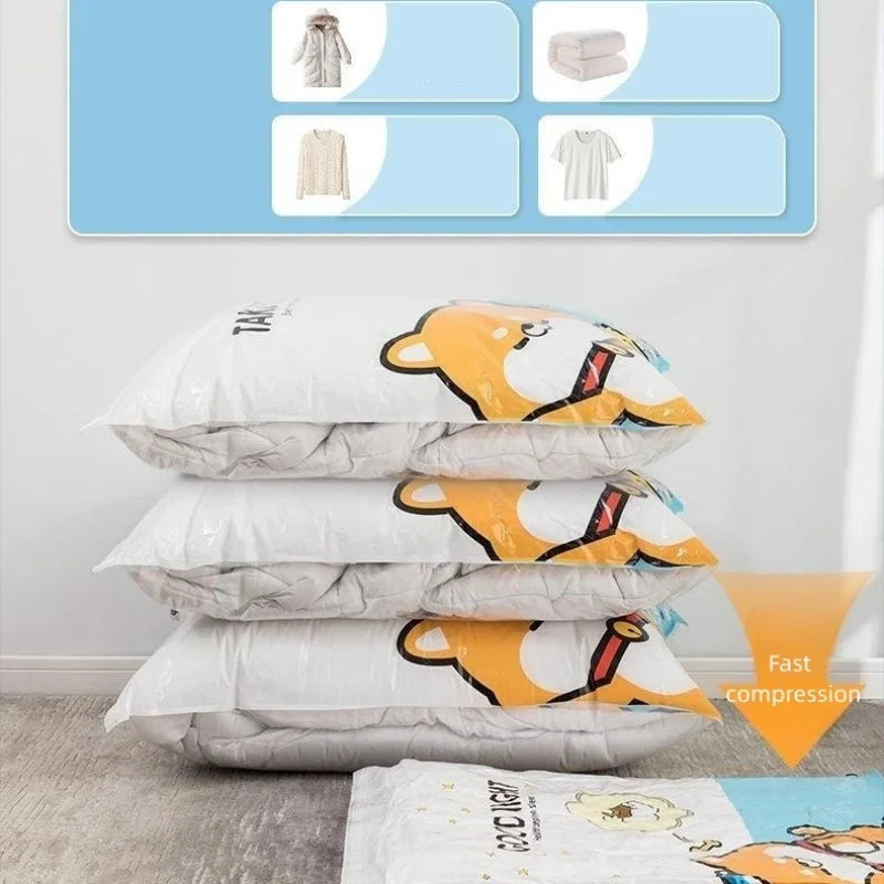Vacuum Storage Bags – Space-Saving Compression for Clothes Vacuum Storage Bags PLUSH