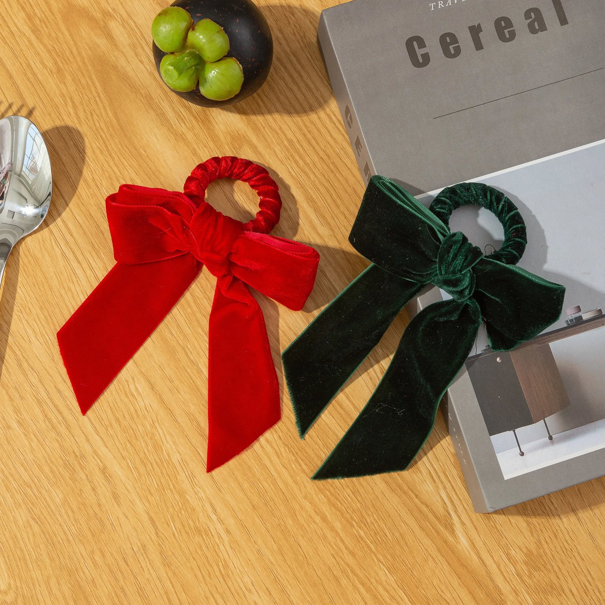 Velvet Bow Tie Napkin Rings – Wedding & Holiday Table Decor Napkin Rings PLUSH