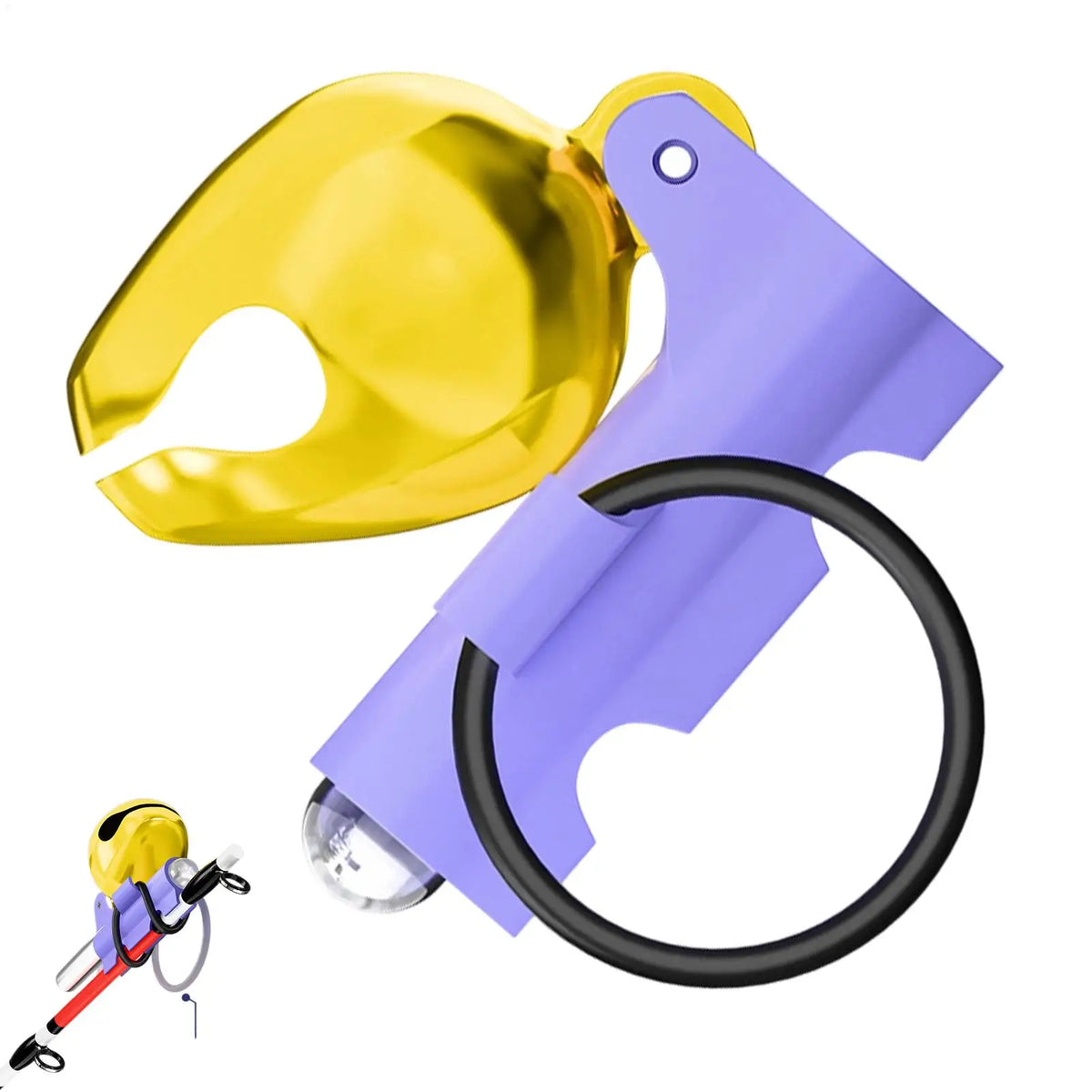 Fishing Bite Alarm Bell with LED Light & Rod Clip Indicator Fishing Bite Alarm PLUSH