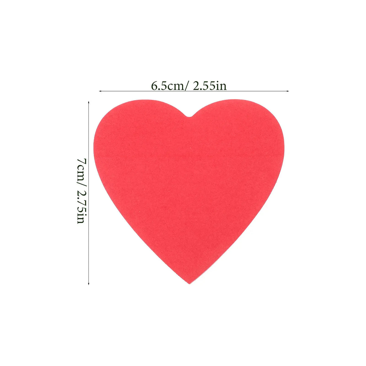 Red Heart Memo Stickers – 5 Books Self-Adhesive Note Pads Sticky Memo Pads PLUSH