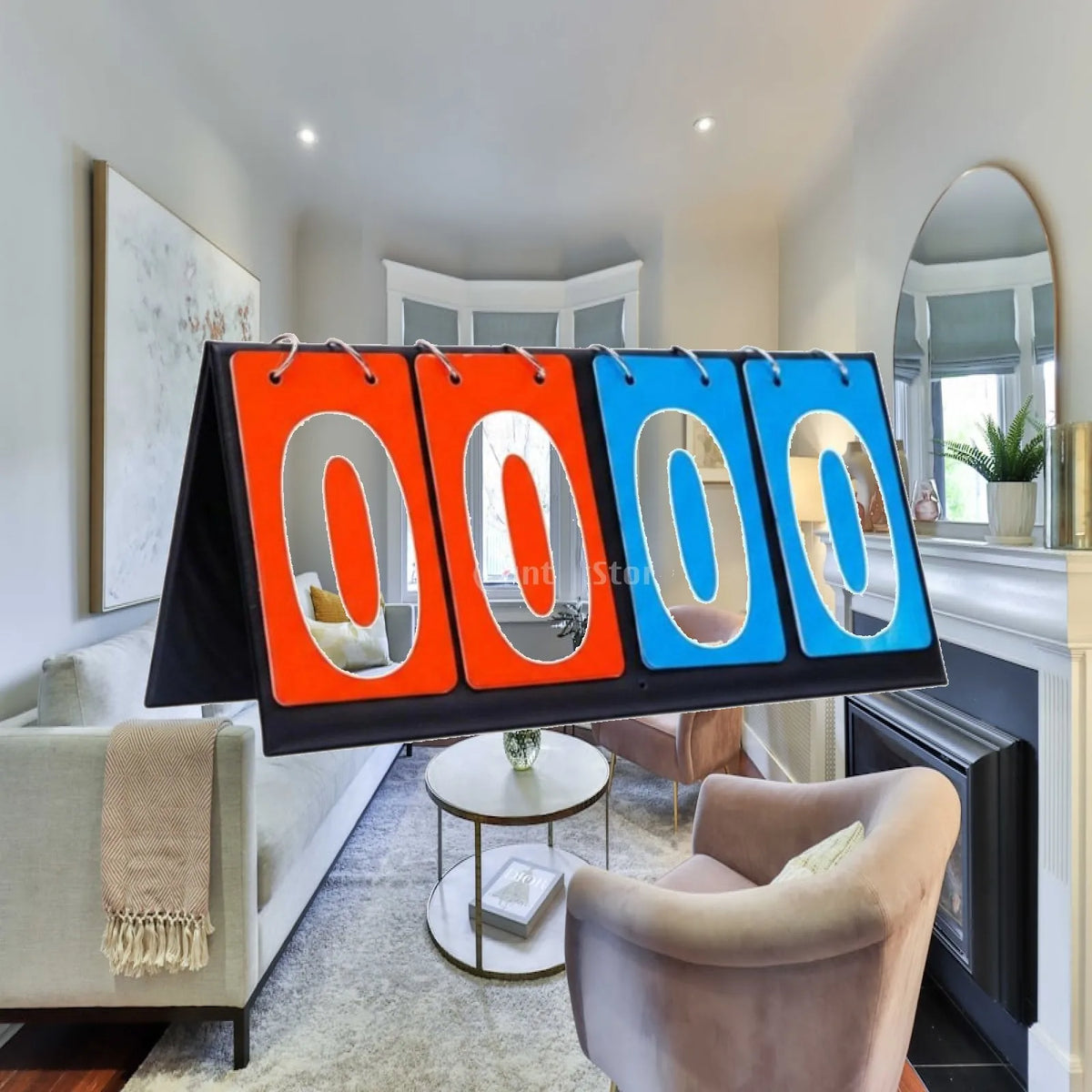 Foldable Manual Flip Sports Scoreboard – Leather Tabletop Manual Flip Scoreboard PLUSH